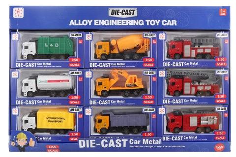 Kovová auta - balení 9 kusů