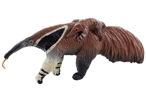 Plastová figurka mravenečníka s mládětem