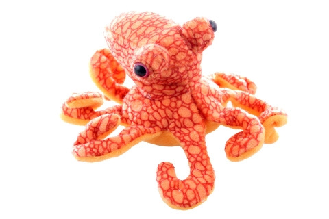 Plyšová chobotnice oranžová 17 cm