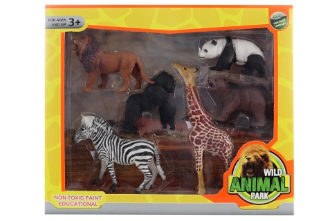 Sada divokých zvířat z plastu pro děti