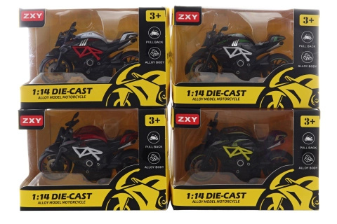 Kovová motorka se zpětným chodem