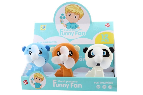 Dětský ruční větráček se zvířátky, 12 ks