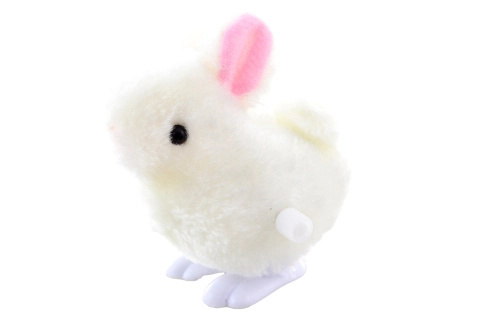 Natahovací skákací králík z plastu a plyše