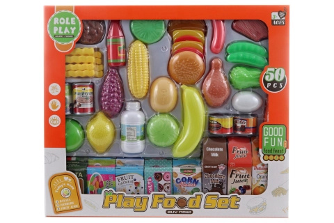 velká sada plastových potravin pro děti 50 ks