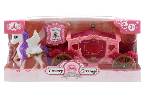 Plastový poník s kočárem pro děti