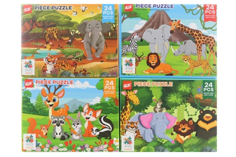 Puzzle zvířátka 24 dílků