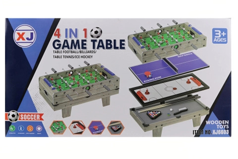 Sada dřevěných stolních her 4 v 1