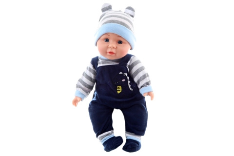 Miminko se zvuky 30 cm – chlapeček v tmavém oblečku