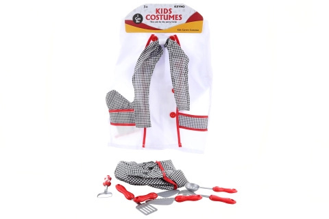 Dětský kostým kuchaře se sadou nádobí