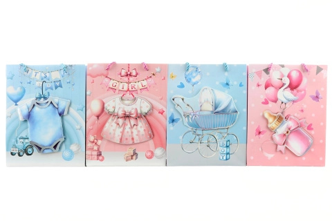 Dárková papírová taška k narození miminka 18 × 23 × 10 cm