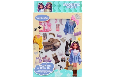 Magnetické oblékání – panenka s magnetickým oblečením