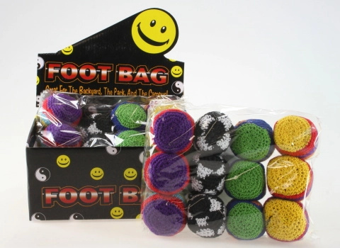 Pletený hakisák – kopací míček footbag 24 ks