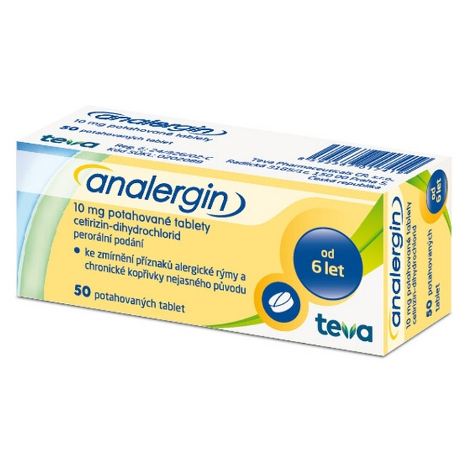 ANALERGIN 10MG Potahovaná tableta 50