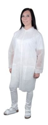 Dámský ochranný plášť - plastový, velikost L, bílý