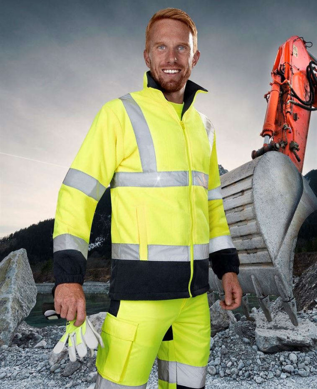 Mikina fleecová hi-viz žlutá REF401 vel.3XL