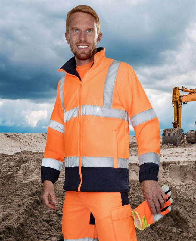 Mikina fleecová hi-viz oranžová REF402 vel.3XL