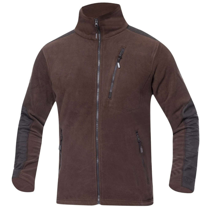 Fleecová mikina 4TECH hnědá vel.2XL
