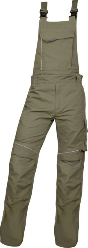 Zkrácené kalhoty s laclem URBAN+ 170-175cm khaki vel.2XL