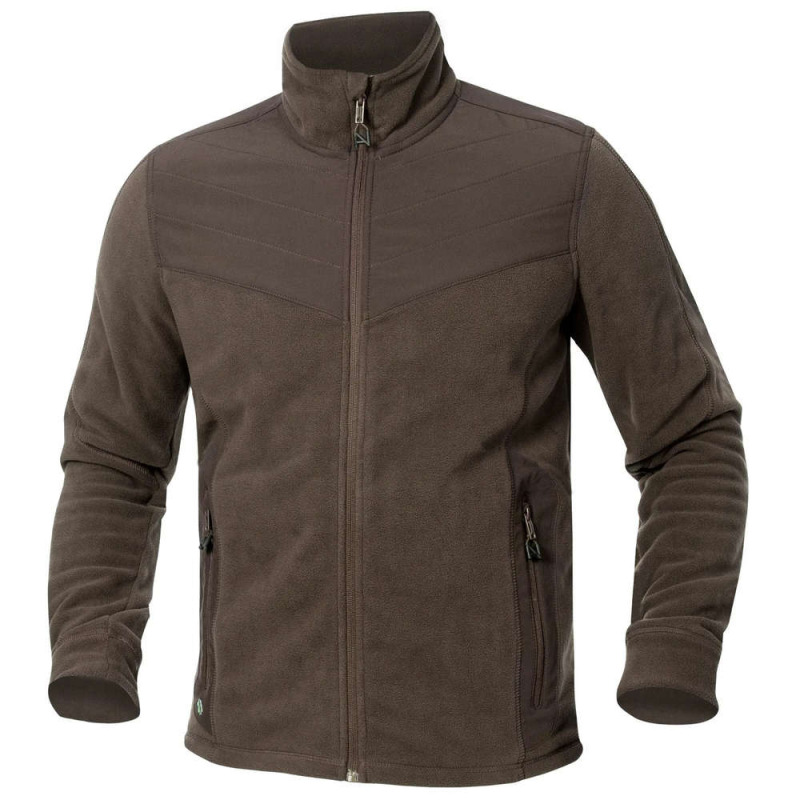 Mikina SoftFLEECE COMBO hnědá vel.4XL
