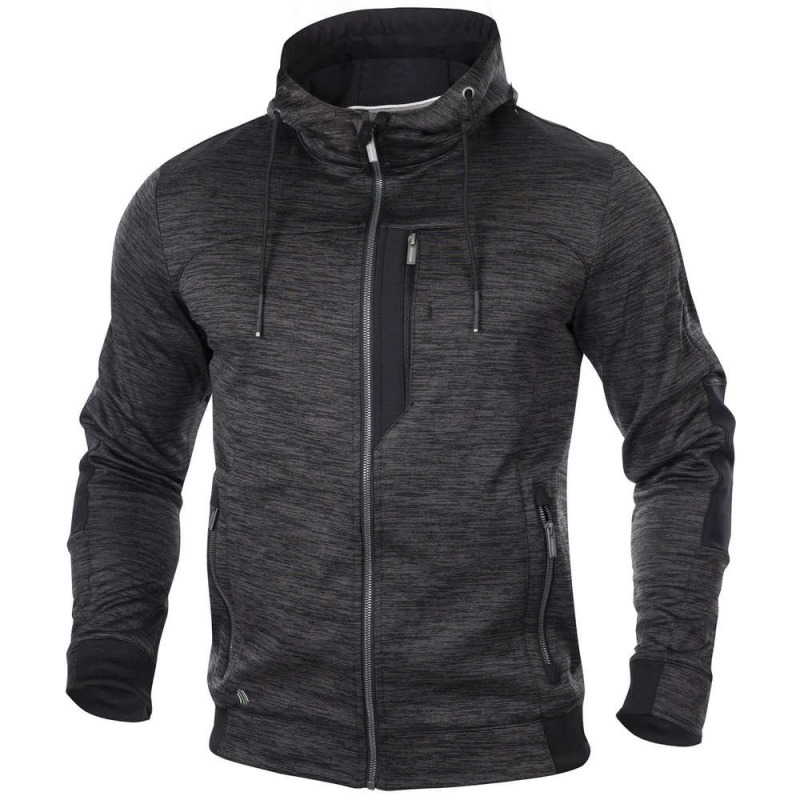 Mikina 3DBreathe melange šedo-černá vel.3XL