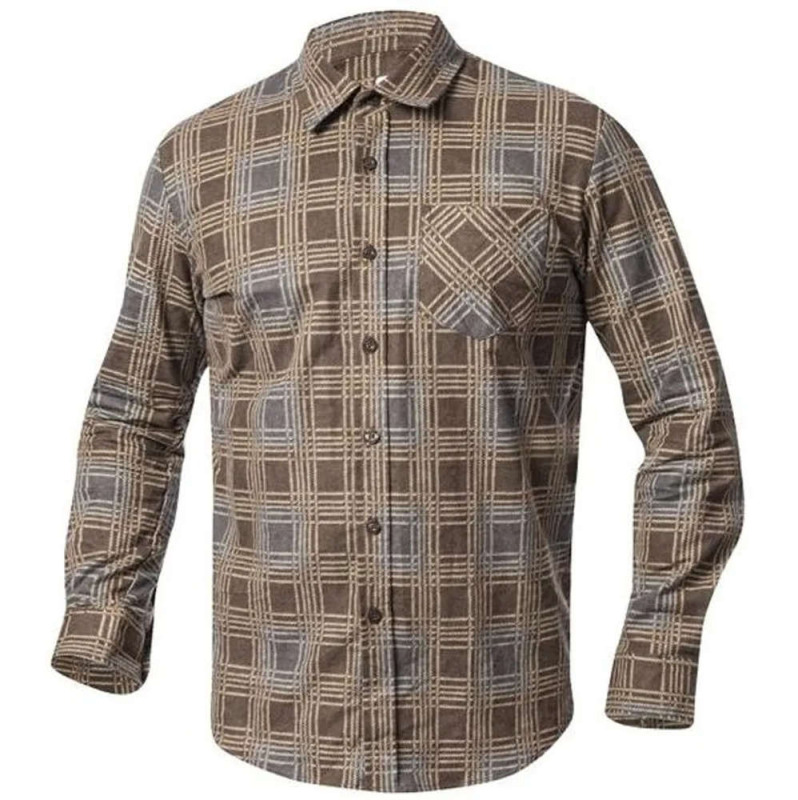 Flanelová košile URBAN, hnědá vel.2XL