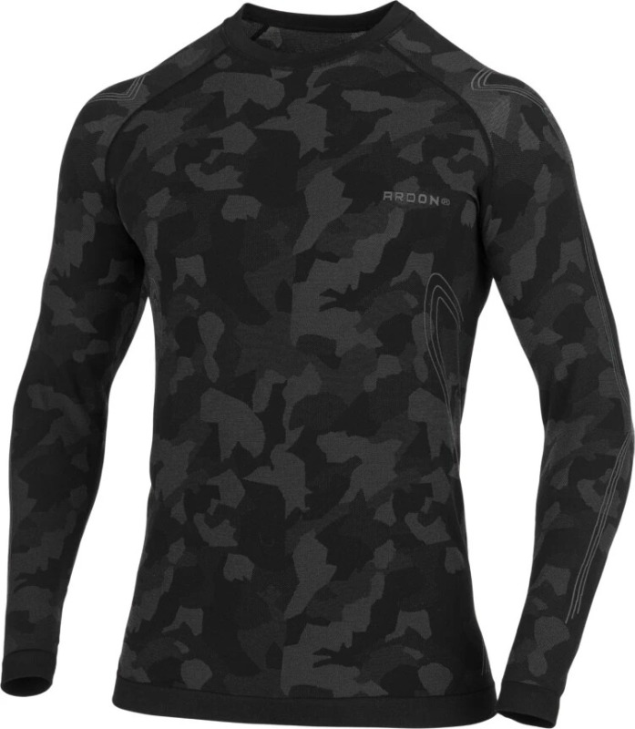 Funkční tričko s dlouhým rukávem LYTANIX CAMO černá vel.XL