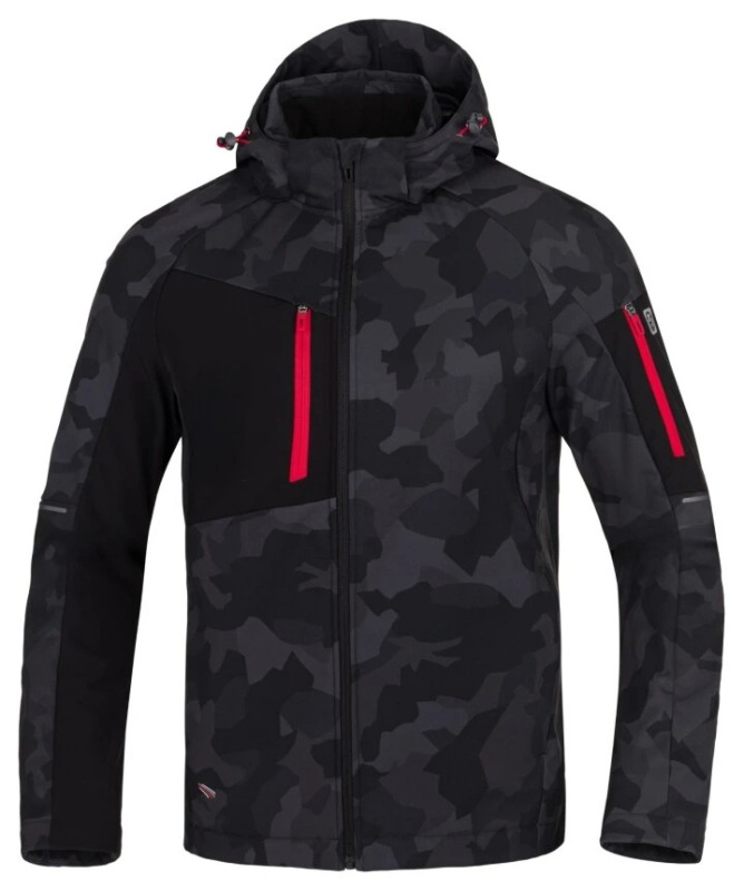 Softshellová bunda CREATRON®CAMO černá vel.2XL
