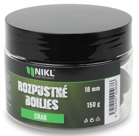 Nikl rozpustné boilies crab 150 g - 14 mm