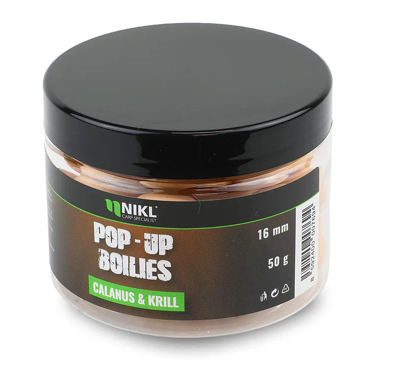 Nikl plovoucí pop-up boilies calanus & krill - 14 mm 50 g