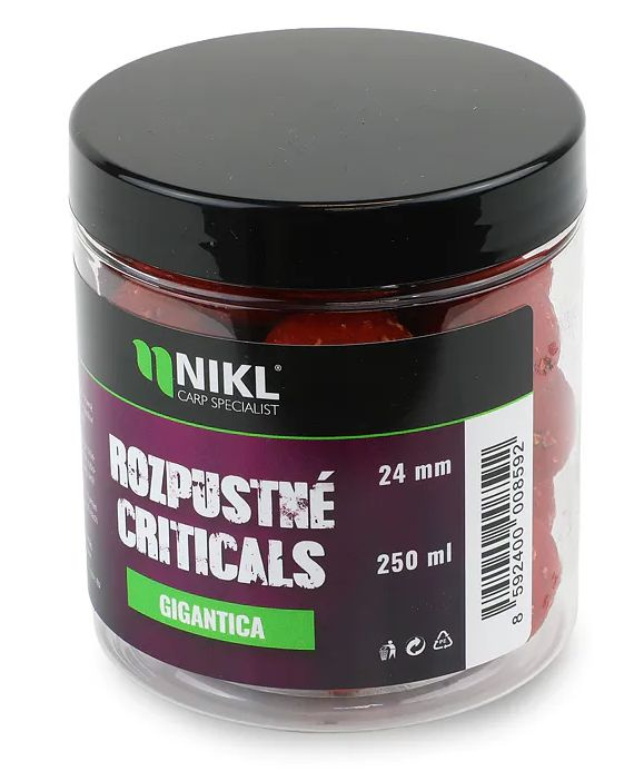 Nikl rozpustné criticals boilie gigantica 250 ml - 18 mm