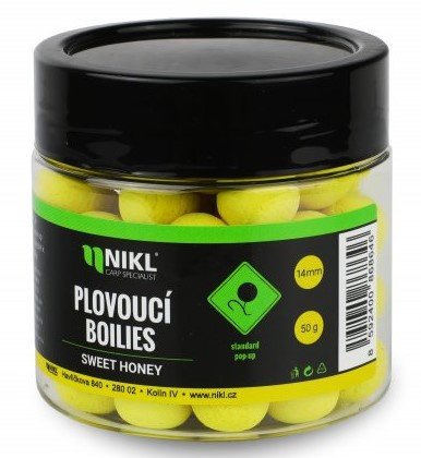 Nikl plovoucí boilies sweet honey - 18 mm 50 g