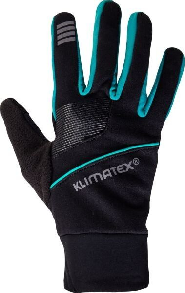 Běžecké rukavice KLIMATEX Pune černá/modrá Velikost: XL