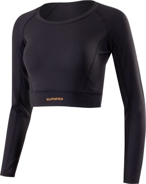 Dámský funkční crop top KLIMATEX Mera černý Velikost: S