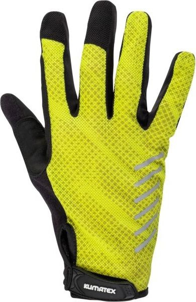 Unisex celoprstové cyklo rukavice KLIMATEX Mihau zelené Velikost: 2XL