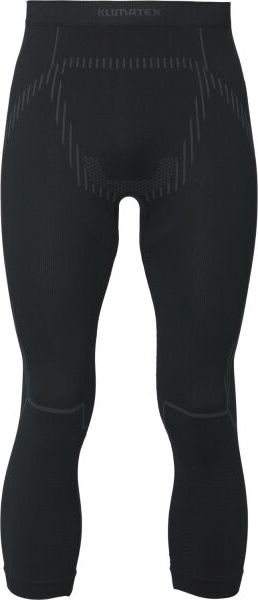 Pánské termo 3/4 spodky KLIMATEX Barik Seamless černé Velikost: XL/2XL