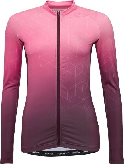 Dámský cyklodres s dlouhým rukávem KLIMATEX Judith růžová Velikost: M
