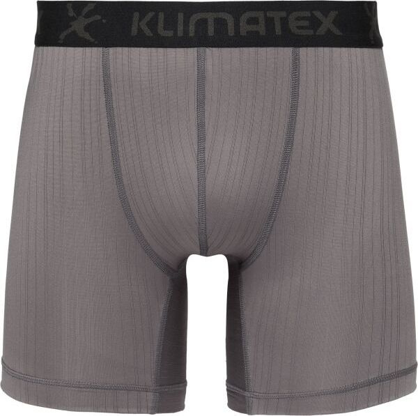 Pánské funkční boxerky KLIMATEX Rune Mid Silktouch šedé Velikost: S