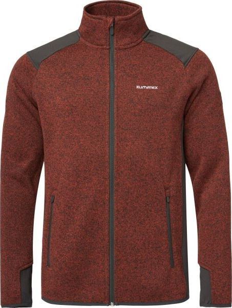 Pánský kombinovaný svetr KLIMATEX Nevis hnědá Velikost: 2XL