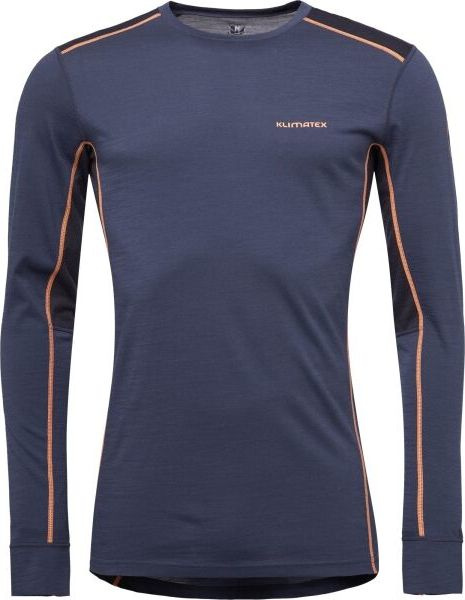 Pánské merino blend triko KLIMATEX Tasman Merino tmavě modrá Velikost: S