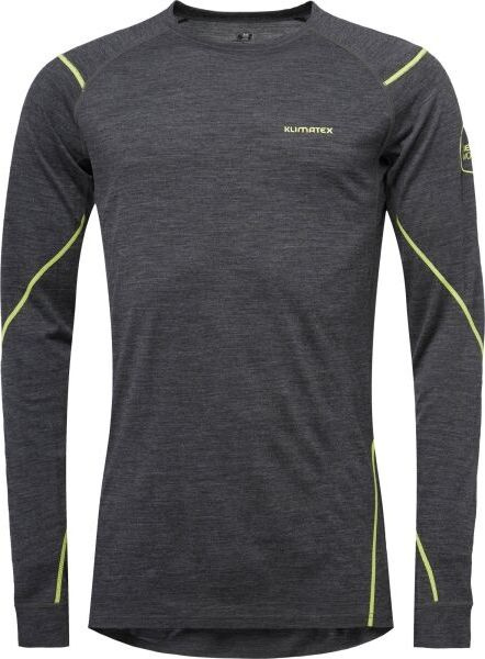 Pánské merino triko KLIMATEX Mitre Merino tmavě šedá Velikost: 2XL