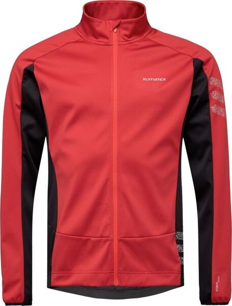 Pánská větruodolná cyklistická bunda KLIMATEX Madri červená Velikost: 2XL