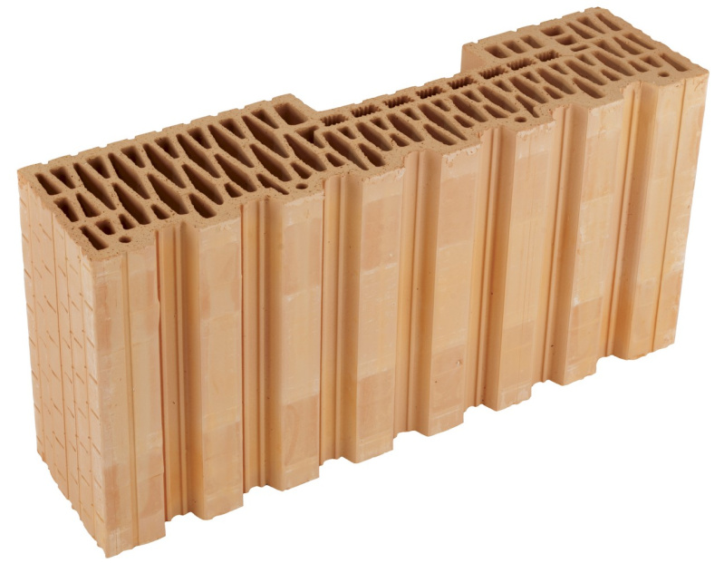 Cihla broušená HELUZ FAMILY 50-K-1/2 poloviční krajová 125×500×249 mm