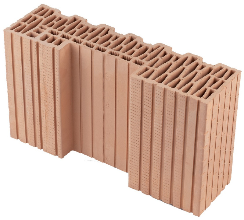 Cihla broušená HELUZ FAMILY 44-K-1/2 poloviční krajová 125×440×249 mm