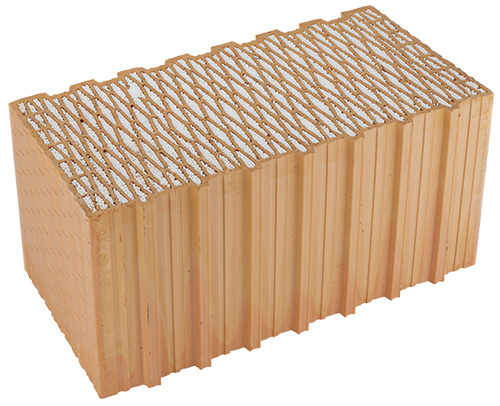 Cihla broušená HELUZ FAMILY 50 2in1 s tepelnou izolací 247×500×249 mm