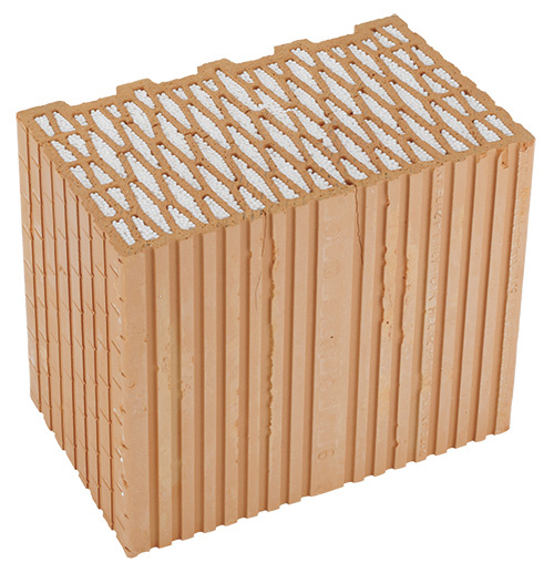 Cihla broušená HELUZ FAMILY 30-R 2in1 rohová, s tepelnou izolací 182×300×249 mm
