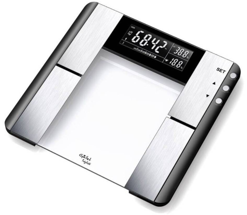 Osobní váha Gallet PEP 817 Trézlidé / nosnost 150 kg / přesnost 100 g / LCD displej / černá/stříbrná Varianta: ivi1