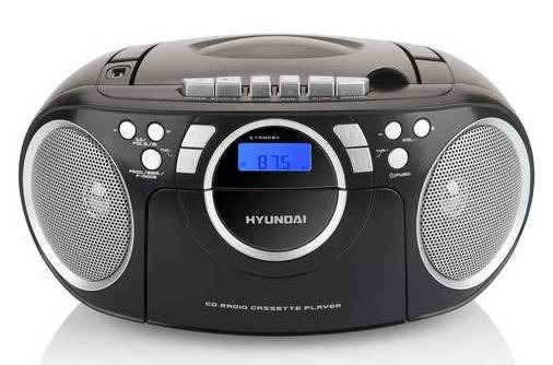 Radiomagnetofon s CD Hyundai TRC 788 AU3BS / 3 W / černá/stříbrná Varianta: ivi1