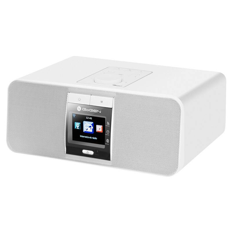 Internetový radiopřijímač GoGEN IR167BTW / 2,4" / 14 W / bílá Varianta: ivi1