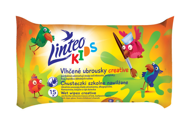 Linteo Kids Creative vlhčené ubrousky pro děti 15 ks