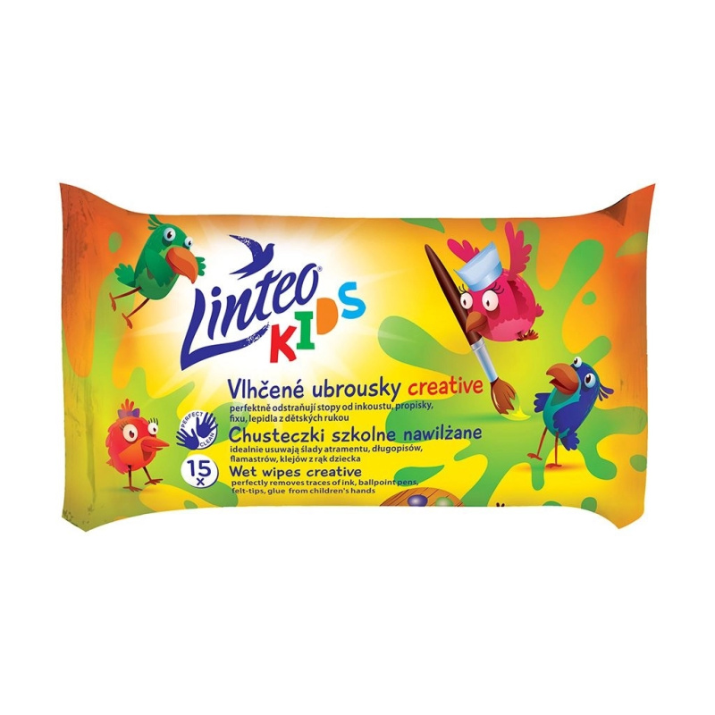 Linteo Kids Creative vlhčené ubrousky pro děti 15 ks